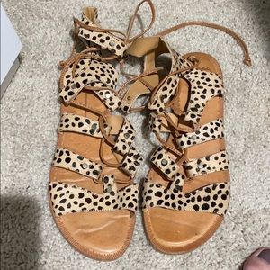 Dolce Vita Leopard Calf Hair Sandal